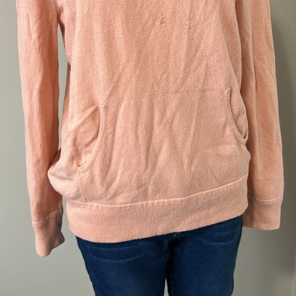 Anthropologie Cashmere Collection Limited Edition Mauve Hoodie Sweater Sz M FLAW - Picture 3 of 11